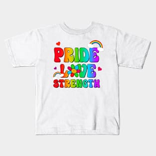 Retro Pride Love Strength Kids T-Shirt